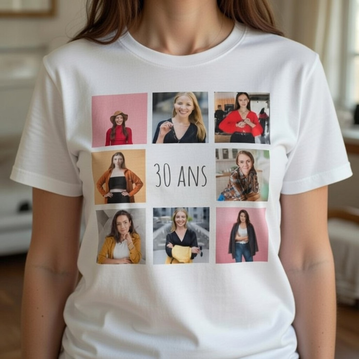       T-shirt Photo anniversaire Femme
    