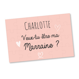 Achat puzzle Veux tu etre ma marraine ?