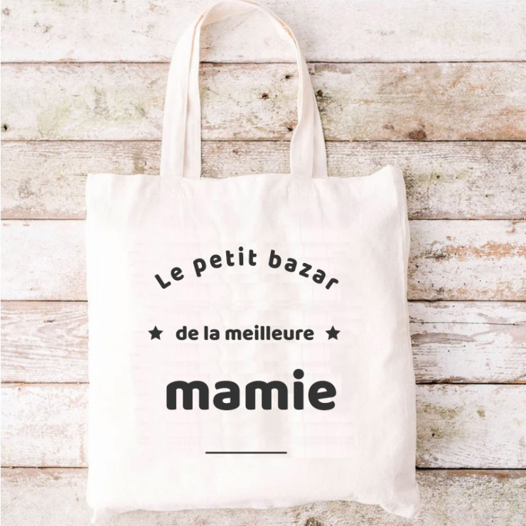       Tote bag Le petit bazar de la meilleure mamie
    