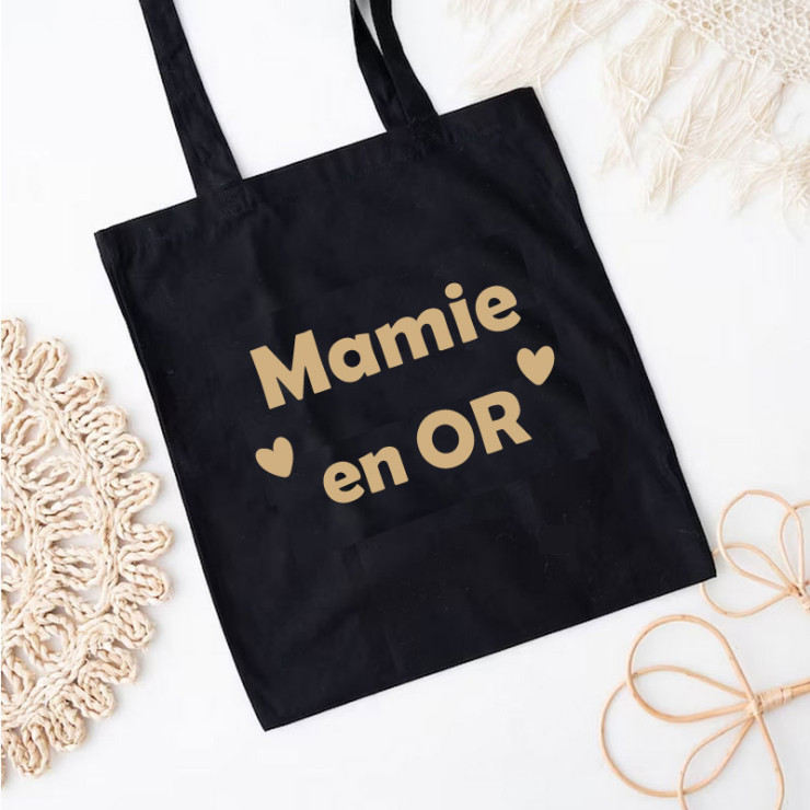       Tote bag Mamie en OR
    