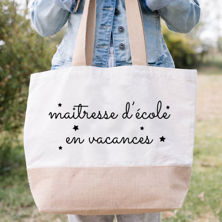 Sac personnalisé maitresse