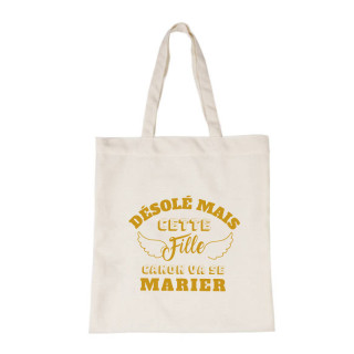 Tote bag EVJF "Cette fille va se marier"
