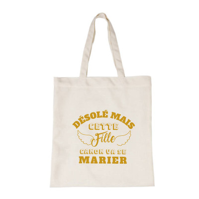 Tote bag EVJF "Cette fille va se marier"
