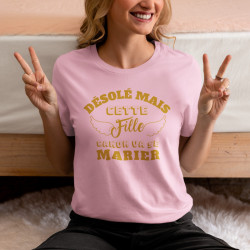 T-shirt "Cette fille va se marier"