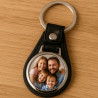 Porte-clés photo en cuir - Porte-clés photo