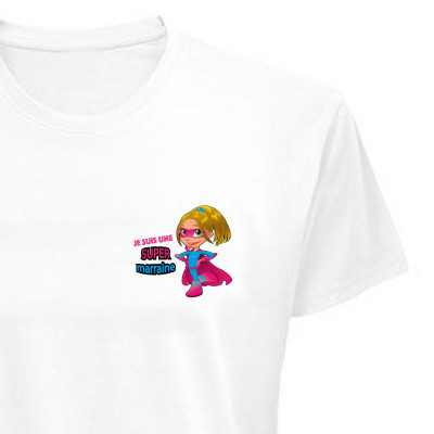 Boutique t-shirt Super Marraine - Angora