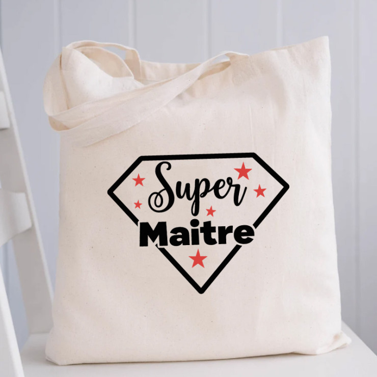 Tote bag personnalisé Super Maitre
