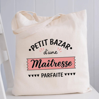 Boutique tote bag personnalisé Maîtresse