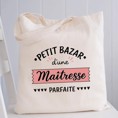 Achat tote bag personnalisé Maîtresse