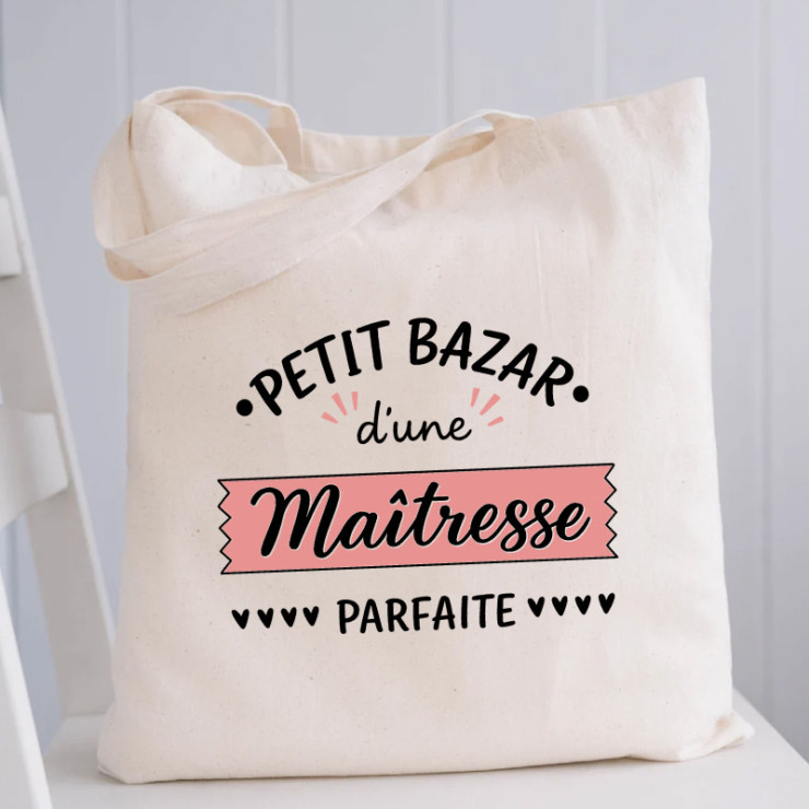Sac Tote bag personnalisé Maîtresse
