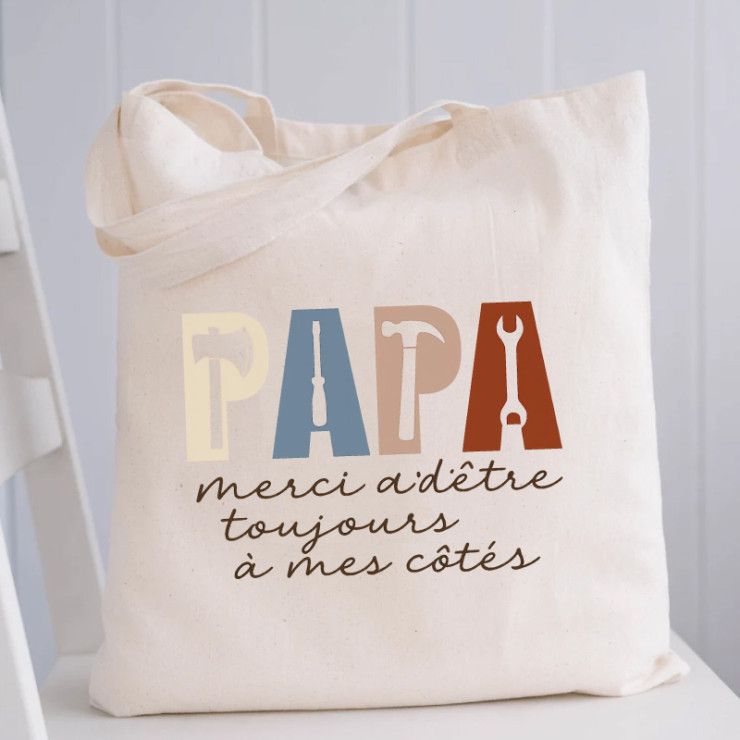 Tote bag pour dire Merci Papa