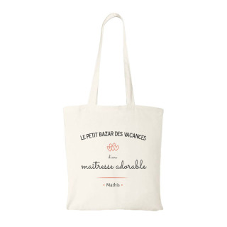 Tote bag maitresse en vacances
