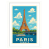 Affiche Paris - Encadrement : Cadre blanc