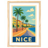 Affiche de Nice - Cadre bois
