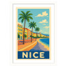 Affiche de Nice - Encadrement : Cadre blanc