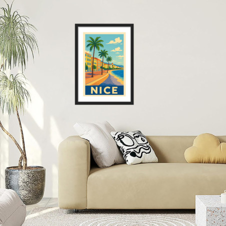       Affiche vintage de Nice
    
