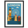 Affiche de Londres - Encadrement : Cadre noir