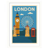 Affiche de Londres - Encadrement : Cadre blanc