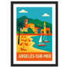 Affiche d'Argelès-sur-Mer - Encadrement : Cadre noir