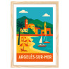Affiche d'Argelès-sur-Mer - Cadre bois