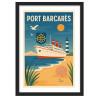 Affiche de Barcarès - Encadrement : Cadre noir