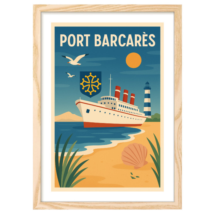 Affiche vintage de Barcarès