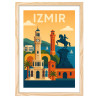 Affiche d'Izmir - Cadre bois