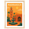 Affiche de Marrakech - Cadre bois