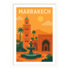 Affiche de Marrakech - Encadrement : Cadre blanc