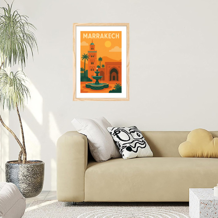       Affiche vintage de Marrakech
    
