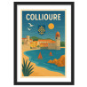 Affiche de Collioure - Encadrement : Cadre noir