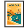 Affiche d'Agadir - Encadrement : Cadre noir