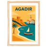 Affiche d'Agadir - Cadre bois