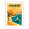 Affiche d'Agadir - Encadrement : Cadre blanc