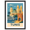 Affiche de Tunis - Encadrement : Cadre noir