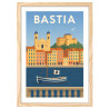 Affiche de Bastia - Cadre bois