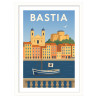 Affiche de Bastia - Encadrement : Cadre blanc