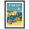Affiche de Étretat - Encadrement : Cadre noir