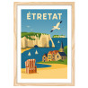 Affiche de Étretat - Cadre bois