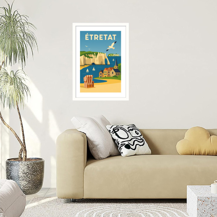       Affiche vintage d'Étretat
    
