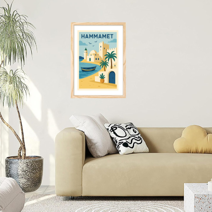 Affiche vintage d'Hammamet