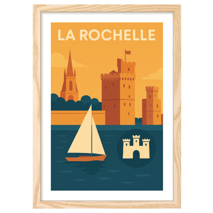 Affiche souvenir de La Rochelle