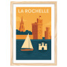 Affiche de La Rochelle - Cadre bois