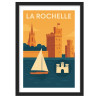 Affiche de La Rochelle - Encadrement : Cadre noir