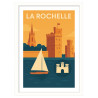 Affiche de La Rochelle - Encadrement : Cadre blanc
