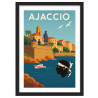 Affiche d'Ajaccio - Encadrement : Cadre noir