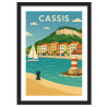 Affiche de Cassis - Encadrement : Cadre noir