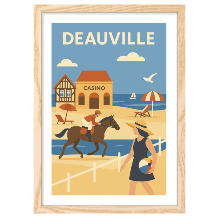 Affiche vintage de la ville de Deauville