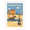 Affiche de Deauville - Encadrement : Cadre blanc