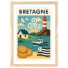 Affiche de la Bretagne - Cadre bois